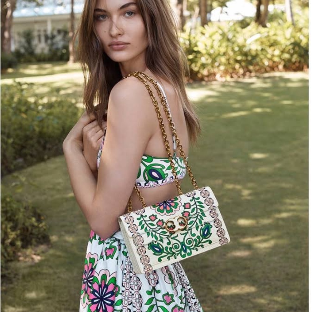 Tory Burch Gemini Link Garden Party Crossbody Purse Bag NWT